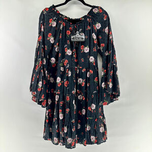 Angie Black Floral Mini Dress